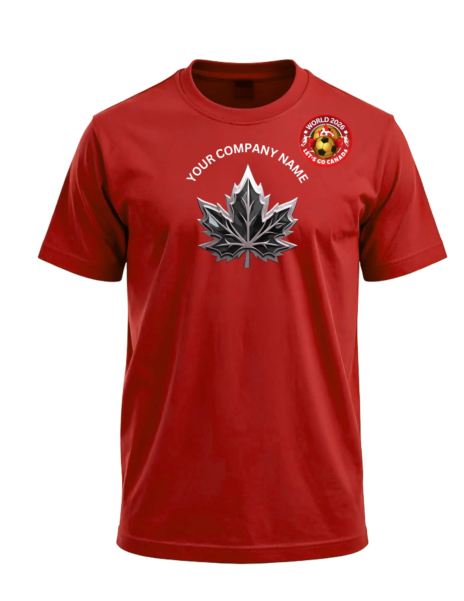 Toronto Fan Club Soccer T-Shirt / Red Upper Left Small Design